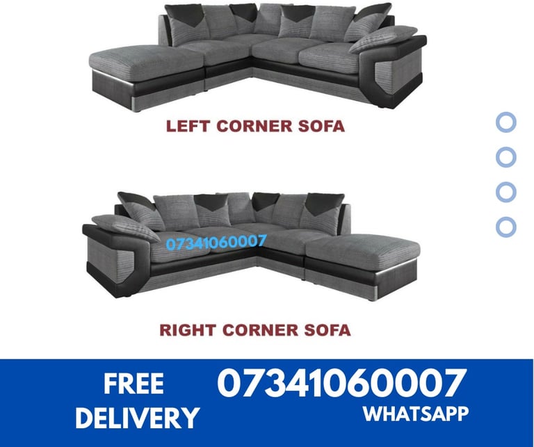 Corner and 3  2 seater sofas bt