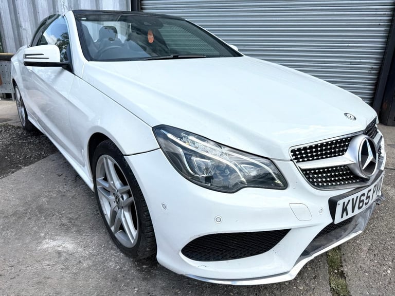 2016 65 MERCEDES E-CLASS E220 BLUETEC AMG CONVERTIBLE DAMAGED REPAIRABLE SALVAGE