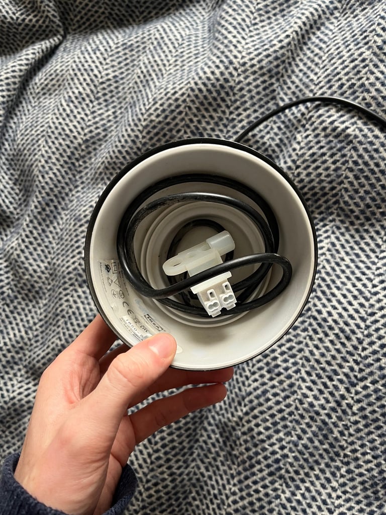 Black ceiling light fitting adjustable length