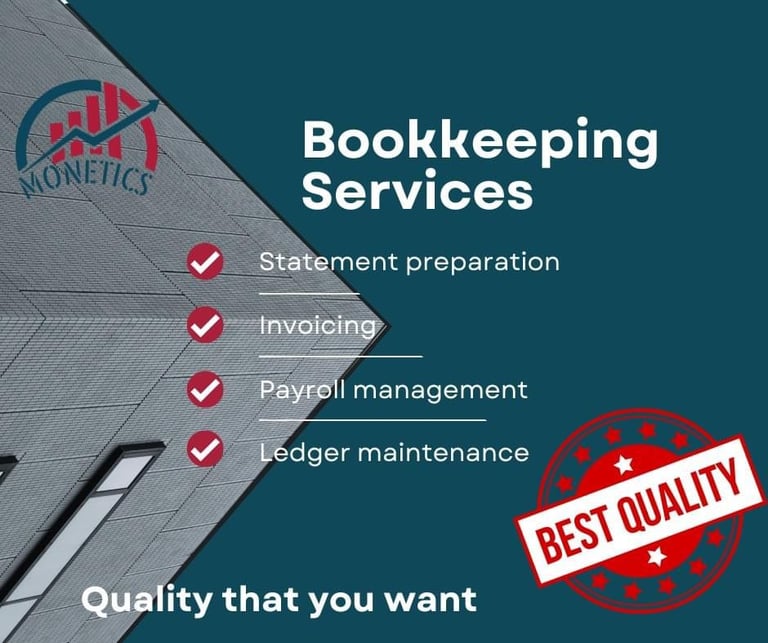 Bookkeeping and Accounting Services, VAT, Payroll and Tax