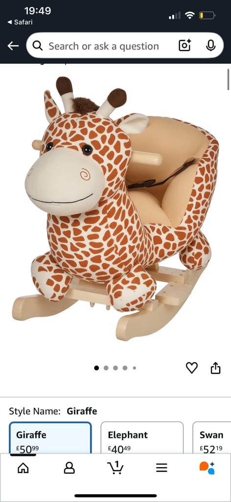 image for Giraffe rocking horse 