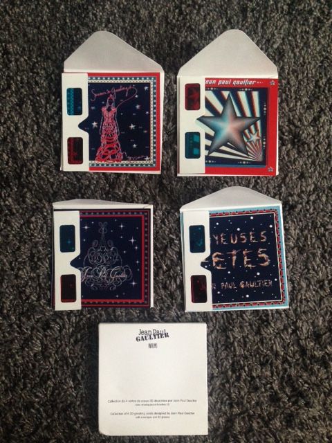 image for Jean Paul Gaultier Christmas cards x4