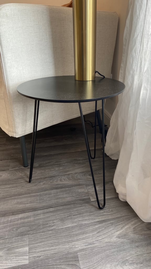 Black small round table