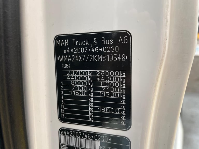 MAN TGX 26.460 *EURO 6* XLX 6X2 TRACTOR UNIT – 2019 – DA19 ZXY