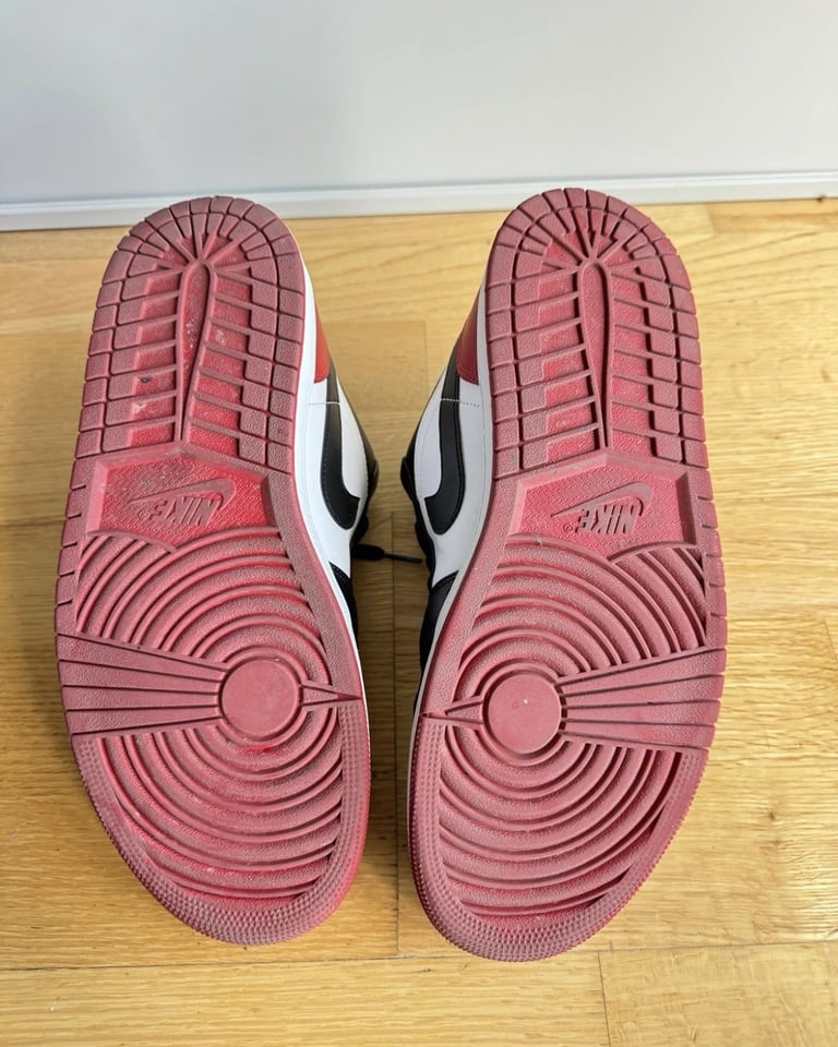 Nike Air Jordan 1 LOW Chicago Bred Toe White Black Red UK10