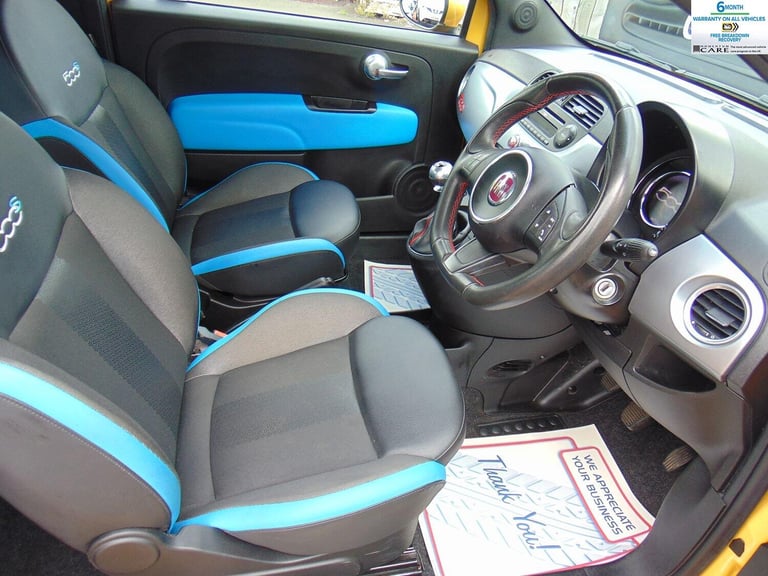 FIAT 500 1.2 500 1.2 69hp S * ONLY 34013 MILES * 8 SERVICE STAMPS * MOT AUGUST