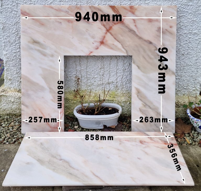 image for Marble fireplace surround and hearth