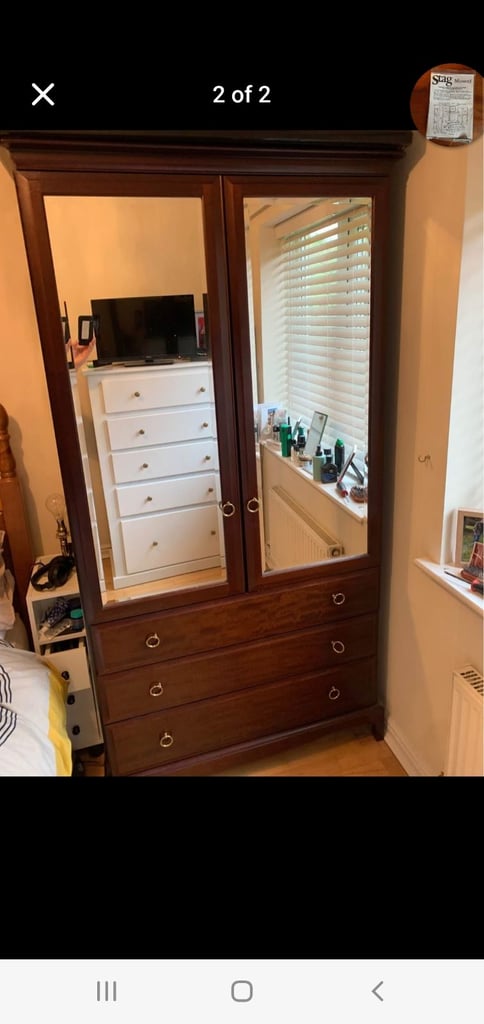 Rare Stag Minstrel Linen Press Wardrobe 