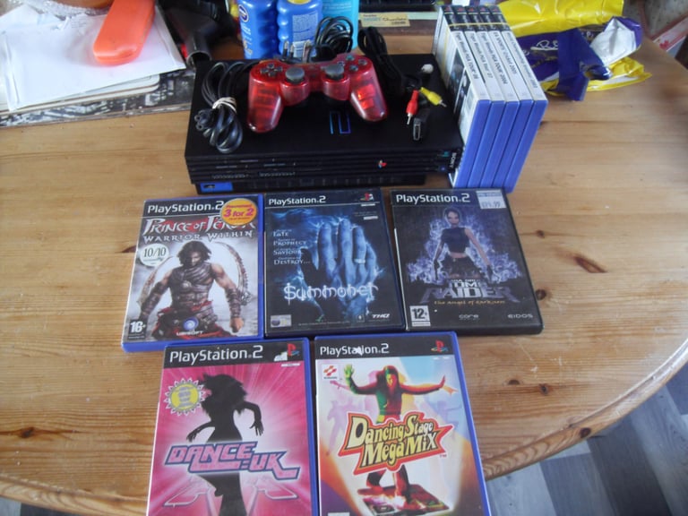 working playstation 2 with 10 games