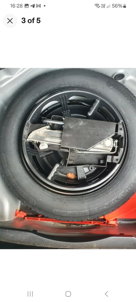 MERCEDES C C220 W204 2011 SPACE SAVER SPARE WHEEL WITH JACK 125/90 R16