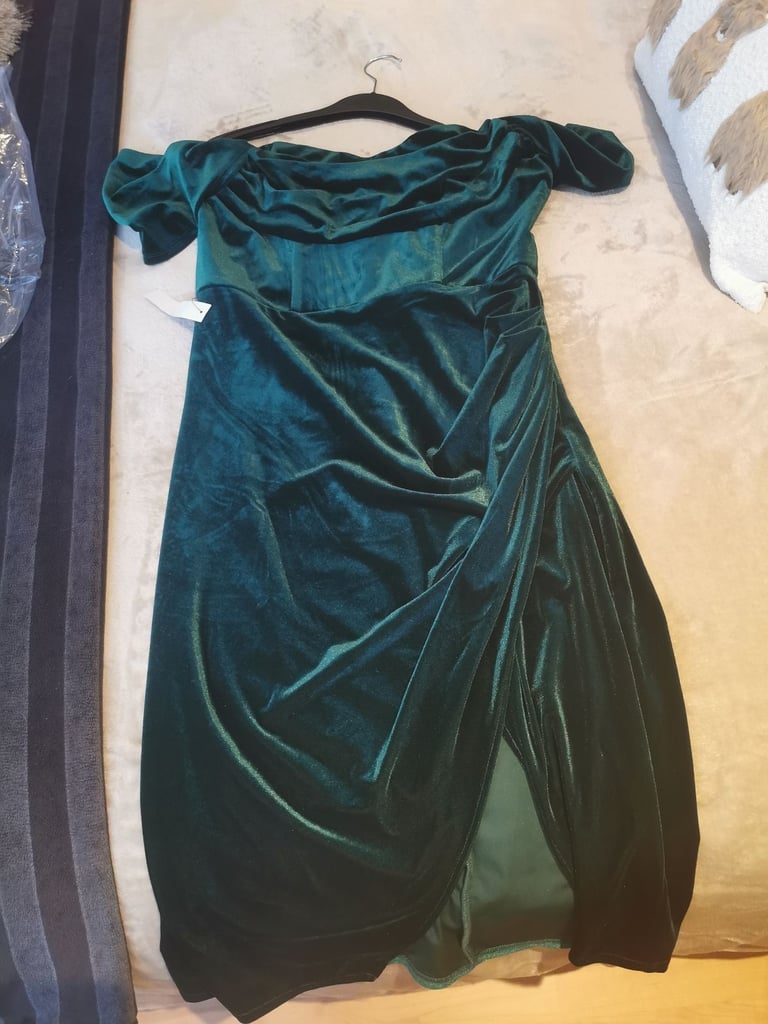 image for Dark green party dress size 14