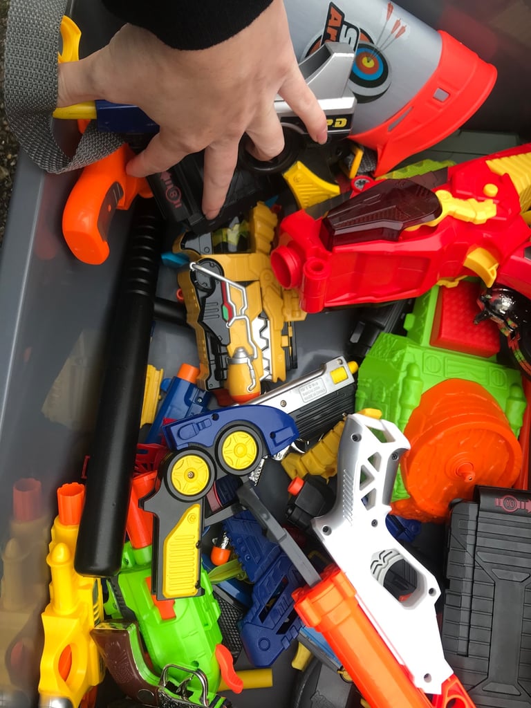 Massive amount of nerf and toy weapons
