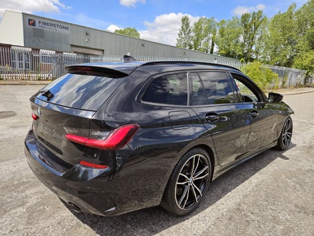 2021 21 BMW 3 SERIES 318d MHT M Sport 5dr Step Auto Black Damaged Salvage