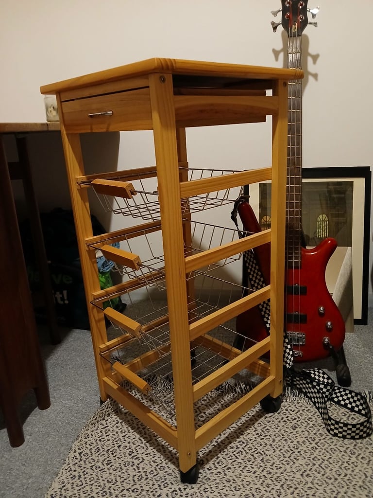 Kitchen Trolley with Ceramic Tile Top