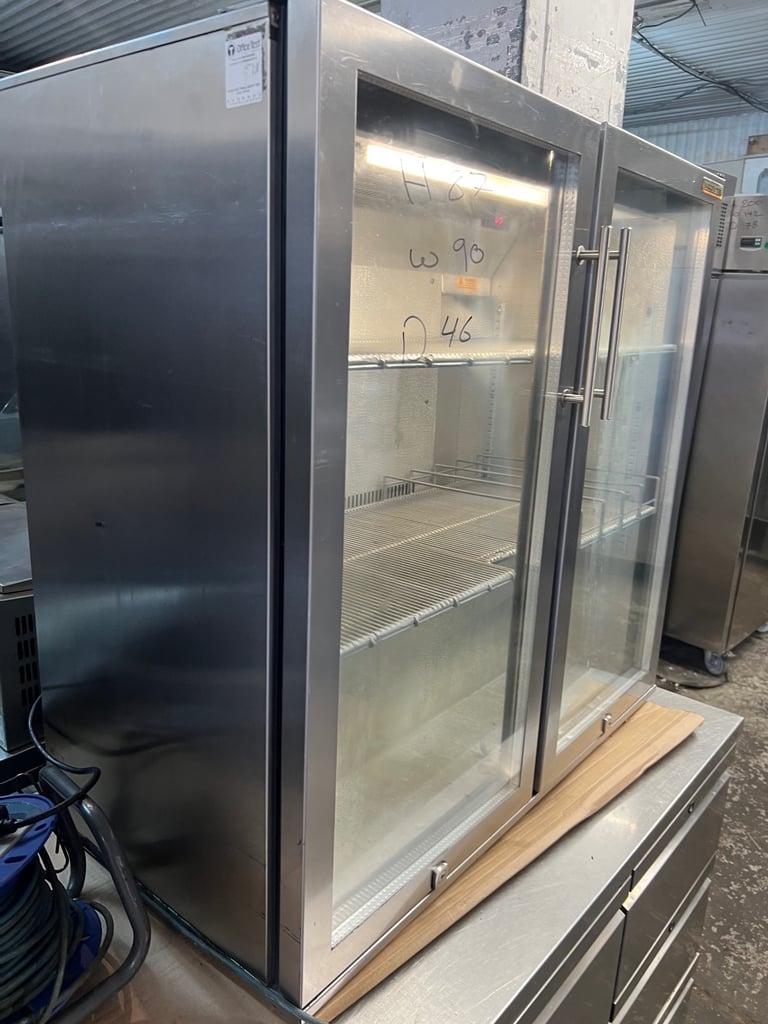 Commercial under-counter glass bar fridge for restaurant bar cafe shop 