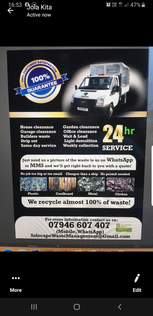 24/7 Rubbish Removal, Builders Waste & House Clearance