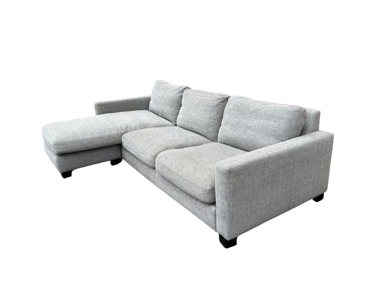 Delivery Available - Grey DFS Corner Sofa