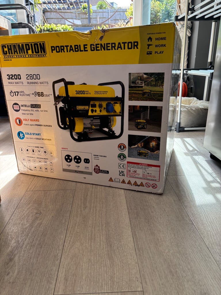 Portable petrol power generator 2800-3200 watt brand new