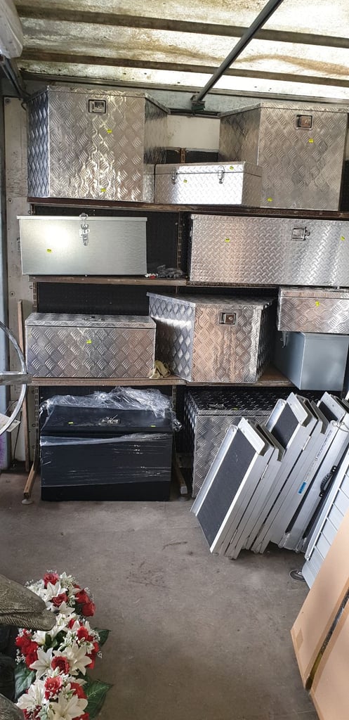 Aluminium Checker Plate toolboxes suit lorries trucks Trailers tractor recovery straps & parts