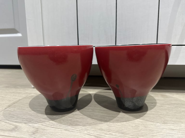 image for Caithness Glass vases red ebony range 