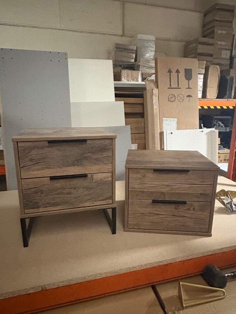 image for *Cancelled order* - Pair of Vintage oak 2 drawer lockers 