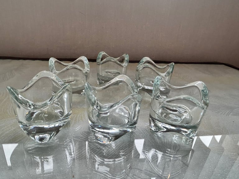 image for Glass Tealight Holders x 6