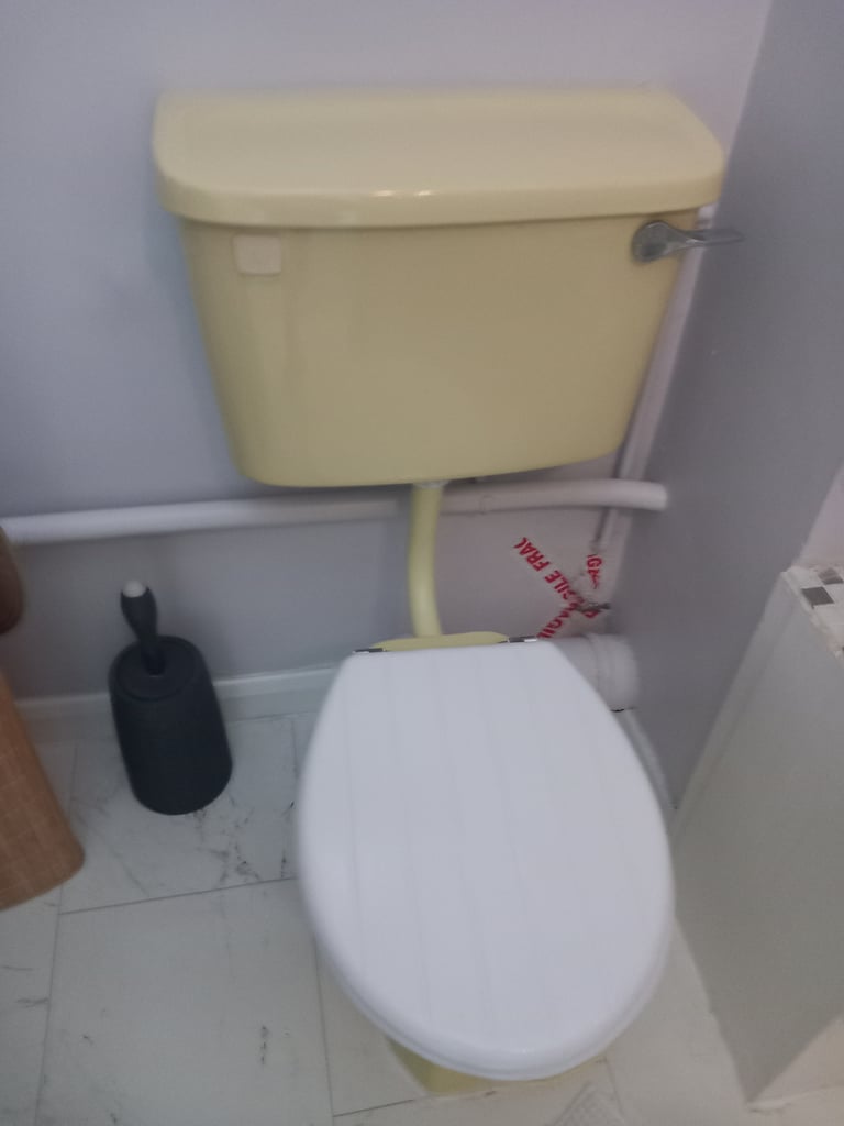 Vintage Bathroom Suite TWYFORDS Primroses yellow 