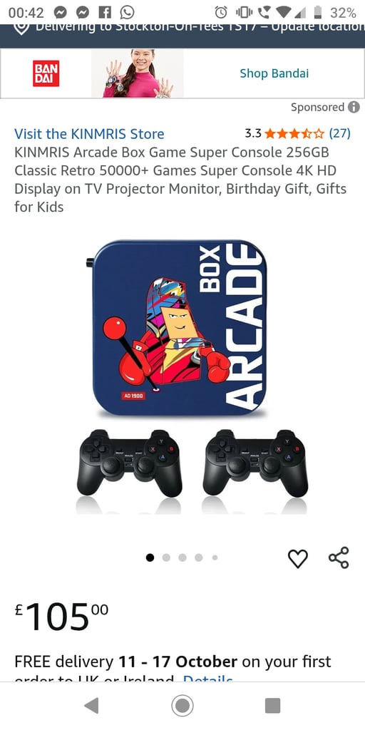 Retro arcade console