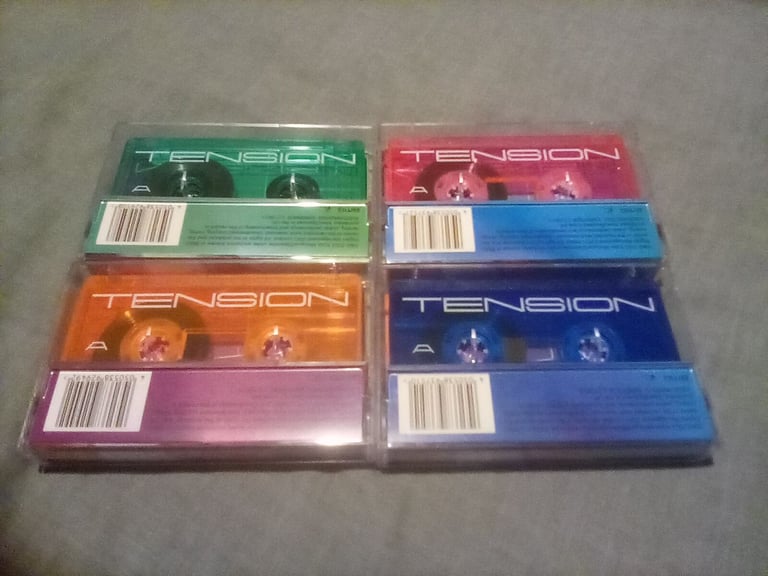 KYLIE MINOGUE TENSION LTD COLOURED CASSETTES X 4 * BRAND NEW *
