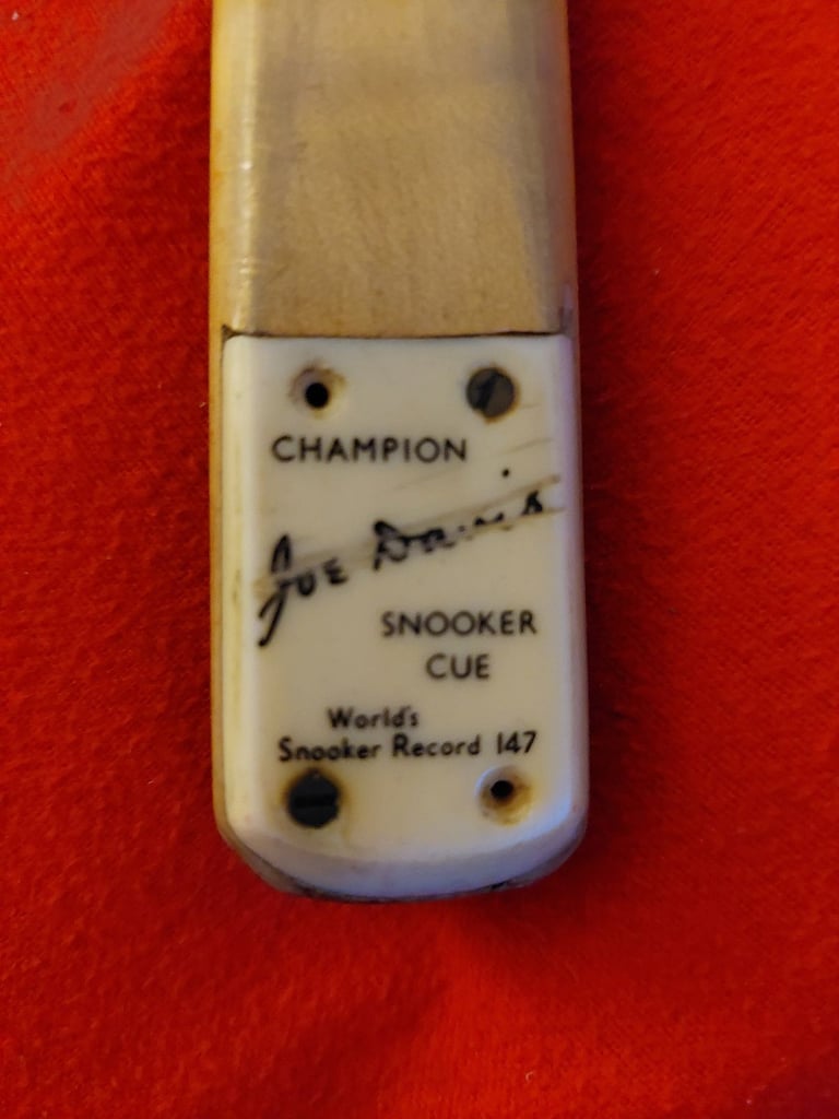 image for Joe Davis 147 one piece snooker cue