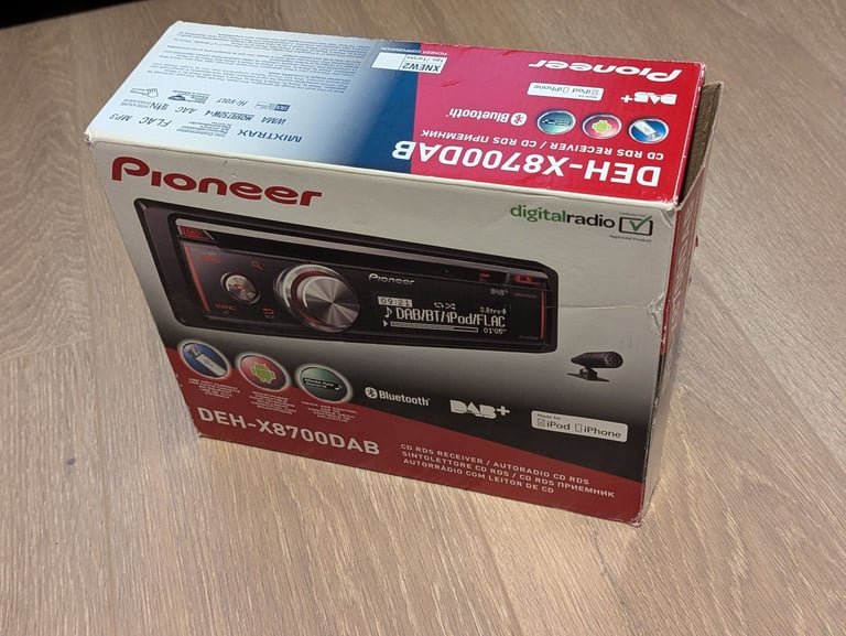 image for Pioneer DEH-X8700DAB Bluetooth DAB CD USB head unit 