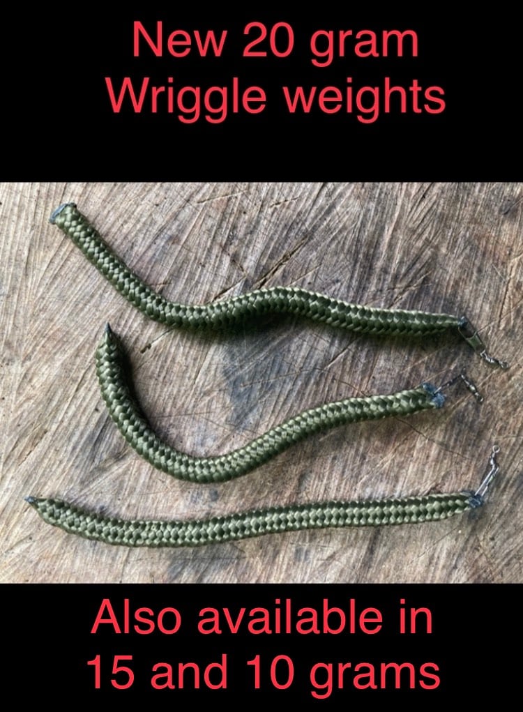 SET OF 4 WRIGGLE WEIGHTS FOR RIVER FISHING FOR SALMON ,TROUT