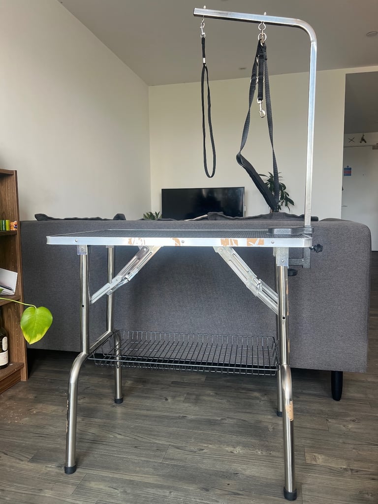Dog grooming table