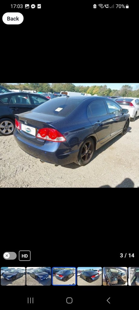 Honda civic hybrid 2009 breaking 