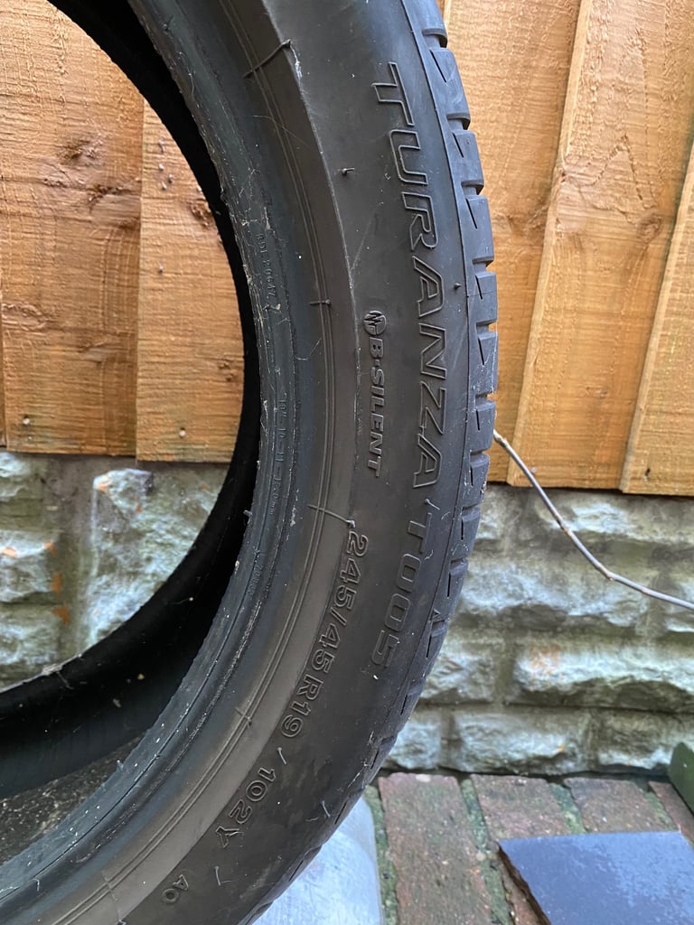 4x part worn Audi Bridgestone tyres 