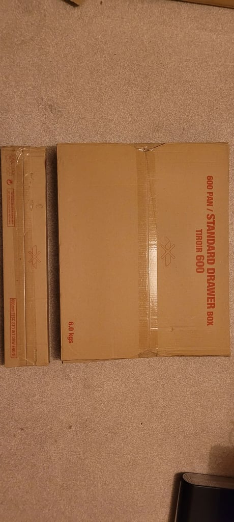 image for 2 x Howdens 600 Pan / Standard Drawer Box Tiroir 600