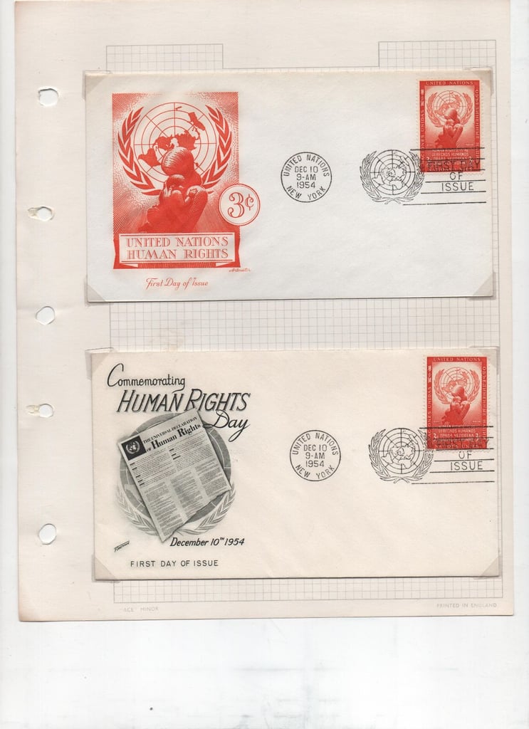 186 United Nations first day covers