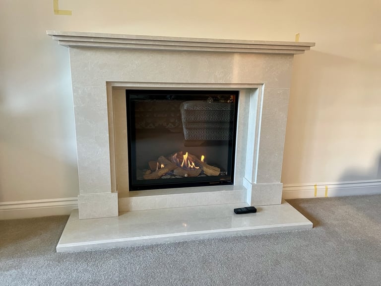 image for Gas Fire and Marble Surround