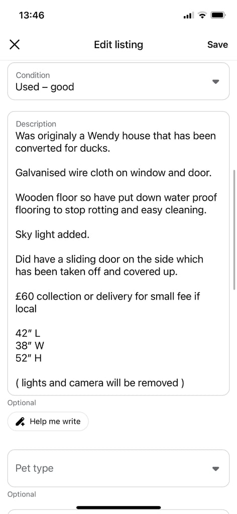 Chicken - duck coop - Hutch