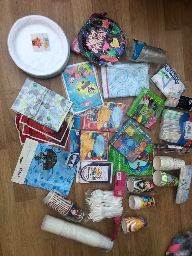 image for Party plates cups cards etc..