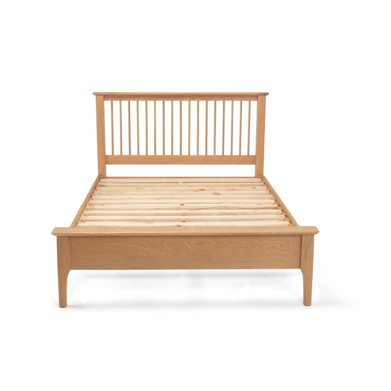 Solid wood king size bed frame with amazingly comfy mattress