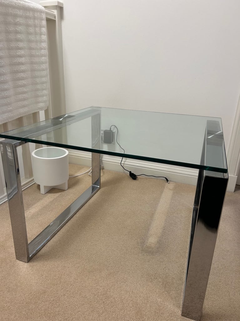  2x Glass and Chrome coffee tables - very good condition 