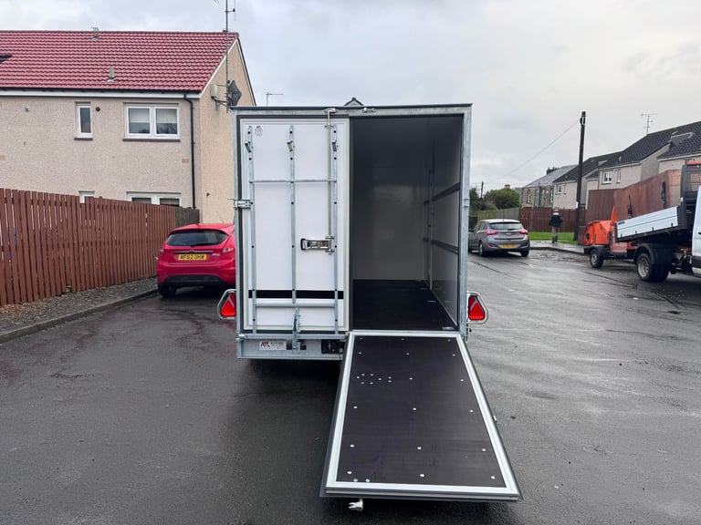BRAND NEW 400cm x 200cm x 200cm TWIN AXLE BOX TRAILER WITH DUO DOORS 2700KG