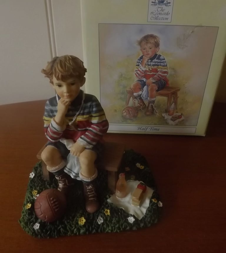 image for Paint Box Poppets by Christine Haworth boxed figurine titled Half Time. Lovely item see description