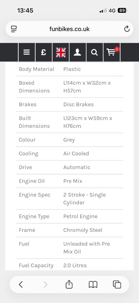 Fun bikes MXR50 kids dirt bike