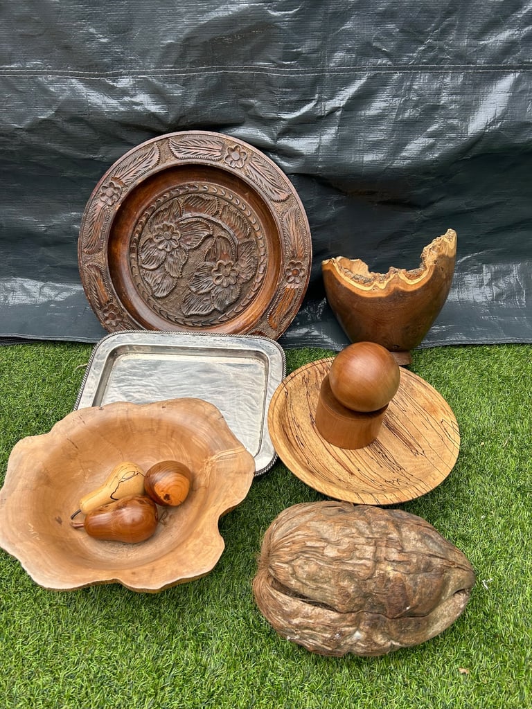 image for Wooden bowls fruit plate 