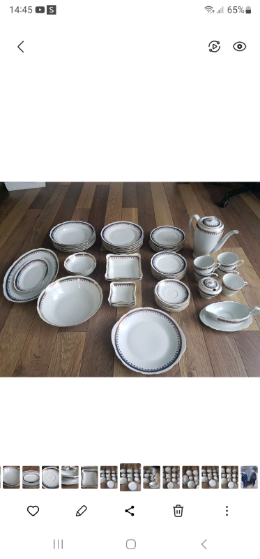 Vintage set of 50 pieces of crockery 