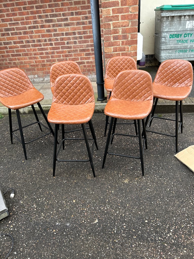 image for 6 Bar stool dining chairs. 