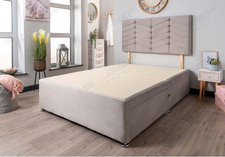 image for Bed Frame + 2X chest of 3 Drawer Cabinet + 5 chest of Drawer Bedside Storage Cabinet