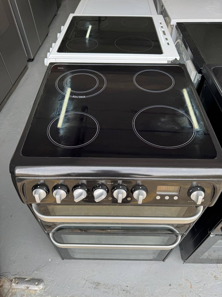 Hotpoint Electric Double Oven Cooker – 110L Black - Free Same Day Delivery 